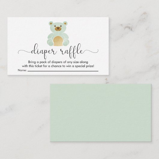 Carte D'accompagnement Baby shower de carafe de l'ours en peluche mignonn (Devant / Derrière)