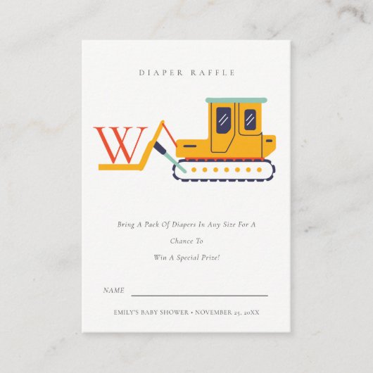 Carte D'accompagnement Baby shower de carafe de monogramme à fourche mign (Devant)