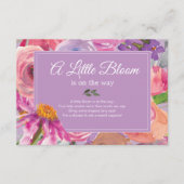 Carte D'accompagnement Baby shower de carafe de papier rose violet (Devant)