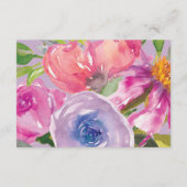 Carte D'accompagnement Baby shower de carafe de papier rose violet (Dos)