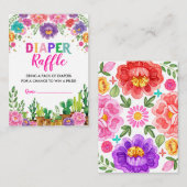 Carte D'accompagnement Baby shower de carafe félin à fleur Succulent flor (Devant / Derrière)