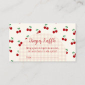 Carte D'accompagnement Baby shower de cerises Raffin de couche (Devant)