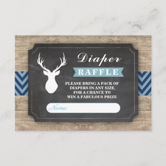 Carte D'accompagnement Baby shower de chapeau de raffle de couche Rustiqu (Devant)