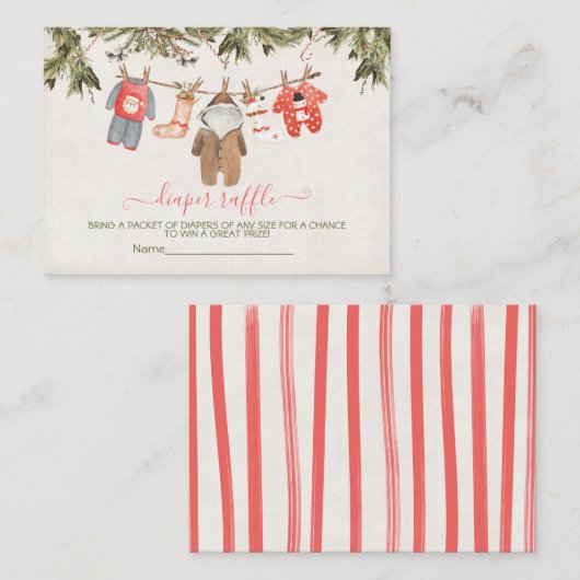 Carte D'accompagnement Baby shower de chapelure de Noël (Devant / Derrière)