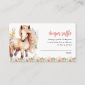 Carte D'accompagnement Baby shower de Cheval Floral Raffle (Devant)