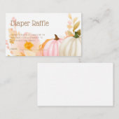 Carte D'accompagnement Baby shower de chute rose Citrouille de couche Ra (Devant / Derrière)