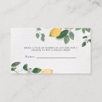 Baby shower de citron botanique Raffin de couche