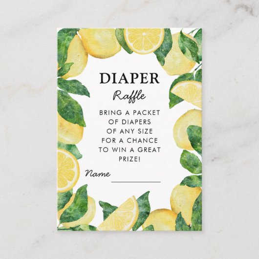 Carte D'accompagnement Baby shower de citron de fraise (Devant)