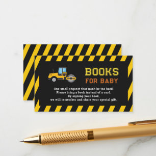 Carte D'accompagnement Baby shower de construction de camions de pompage 