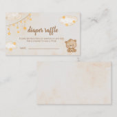 Carte D'accompagnement Baby shower de couche Brown mignonne (Devant / Derrière)