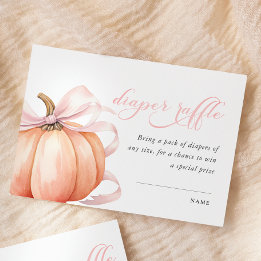 Carte D'accompagnement Baby shower de couche citrouille Pink Bow