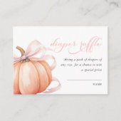 Carte D'accompagnement Baby shower de couche citrouille Pink Bow (Devant)
