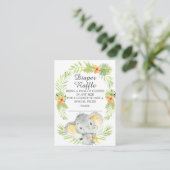 Carte D'accompagnement Baby shower de couche de la Jungle neutre Raffle (Debout devant)