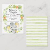 Carte D'accompagnement Baby shower de couche de la Jungle neutre Raffle (Devant / Derrière)