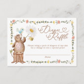 Carte D'accompagnement Baby shower de couche de lessive en bois ceint (Devant)
