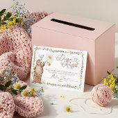 Carte D'accompagnement Baby shower de couche de lessive en bois ceint