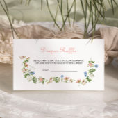 Carte D'accompagnement Baby shower de couche fleur sauvage Pink Bow