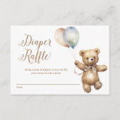Carte D'accompagnement Baby shower de couches Neutral Teddy (Devant)