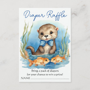 Carte D'accompagnement Baby shower de couches pour bébé Otter Raffle