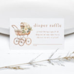 Carte D'accompagnement Baby shower de couches vintage pour bébé<br><div class="desc">Carte vintage de Baby shower de bébé chariot de couches de la bobine de repassage de la carte. Cliquez sur le bouton Personnaliser pour customiser cette conception avec vos détails.</div>