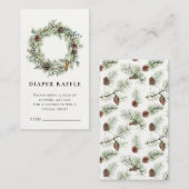 Carte D'accompagnement Baby shower de couronne de Noël (Devant / Derrière)