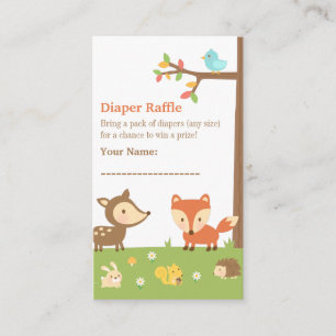 Carte D'accompagnement Baby Shower de Créatures de la Forêt - Tirage au S