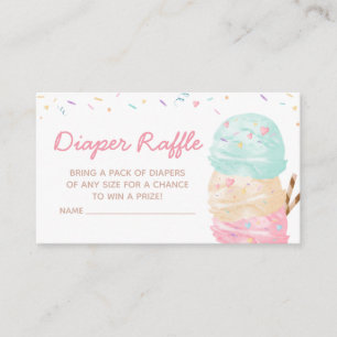 Carte D'accompagnement Baby shower de crème glacée Déchets Raffle