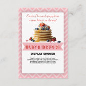 Carte D'accompagnement Baby shower de crêpes de fraise rose pour bébé et  (Devant)