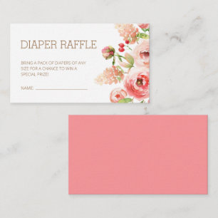 Carte D'accompagnement Baby shower de  de fleurs rose