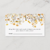 Carte D'accompagnement Baby shower de  de  jaune Fleur sauvage (Devant)