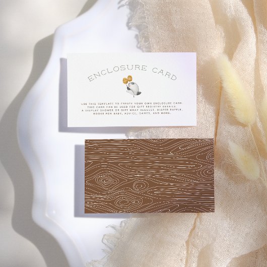 Carte D'accompagnement Baby shower de défilé des animaux de bois