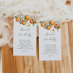 Carte D'accompagnement Baby shower de demande de carnet d'aquarelles Citr