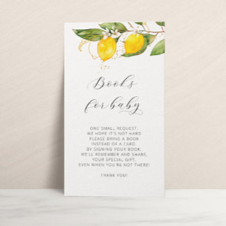 Carte D'accompagnement Baby shower de demande de carnet d'aquarelles Citr