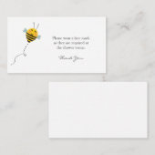 Carte D'accompagnement Baby shower de demande de masque d'abeilles (Devant / Derrière)