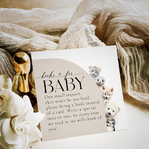 Carte D'accompagnement Baby shower de demande de réservation d'animaux d'