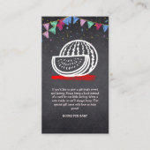 Carte D'accompagnement Baby shower de dessin Chalkboard Watermelon (Devant)