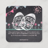 Carte D'accompagnement Baby shower de dessin de tableau de bord des oeufs (Devant)