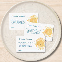 Carte D'accompagnement Baby shower de Diaper Raffle Sun Boy