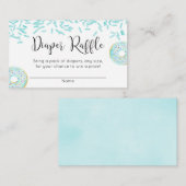 Carte D'accompagnement Baby shower de Donut garçon tombole de couche bleu (Devant / Derrière)