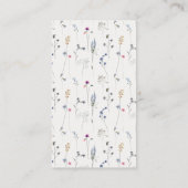 Carte D'accompagnement Baby shower de douche à affichage Fleur sauvage bl (Dos)