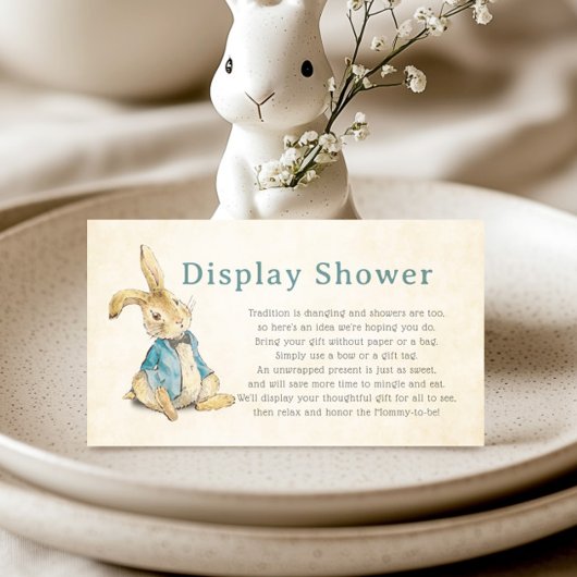 Carte D'accompagnement Baby shower de douche à affichage Peter Rabbit vin