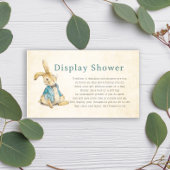 Carte D'accompagnement Baby shower de douche à affichage Peter Rabbit vin