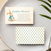 Carte D'accompagnement Baby shower de douche à affichage Peter Rabbit vin