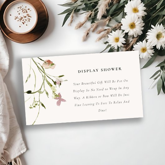 Carte D'accompagnement Baby shower de douche à flanc de prairie souple