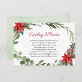 Carte D'accompagnement Baby shower de douche à fleurs de Noël (Devant / Derrière)