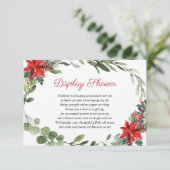 Carte D'accompagnement Baby shower de douche à fleurs de Noël (Debout devant)