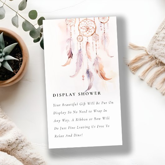 Carte D'accompagnement Baby shower de douche d'affichage de Feather Dream
