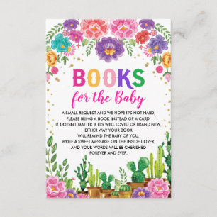 Carte D'accompagnement Baby shower de Fiesta Florale Mexicaine Apportez u