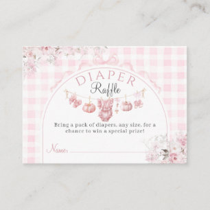 Carte D'accompagnement Baby shower de fille Citrouille floral de couche r