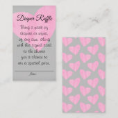 Carte D'accompagnement Baby shower de fille de coeur rose de calmar (Devant / Derrière)